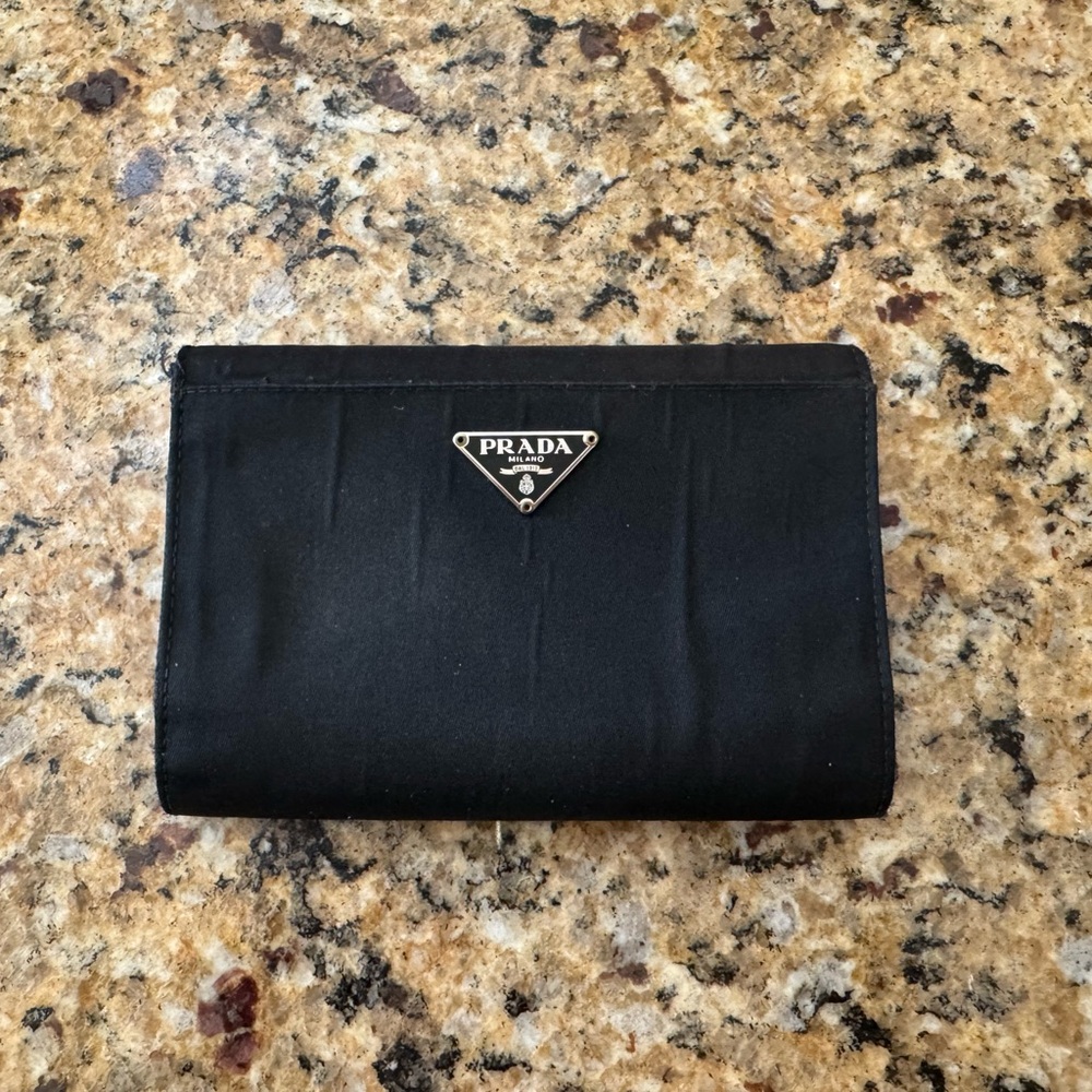 Prada Classic Black Tri-Fold Wallet